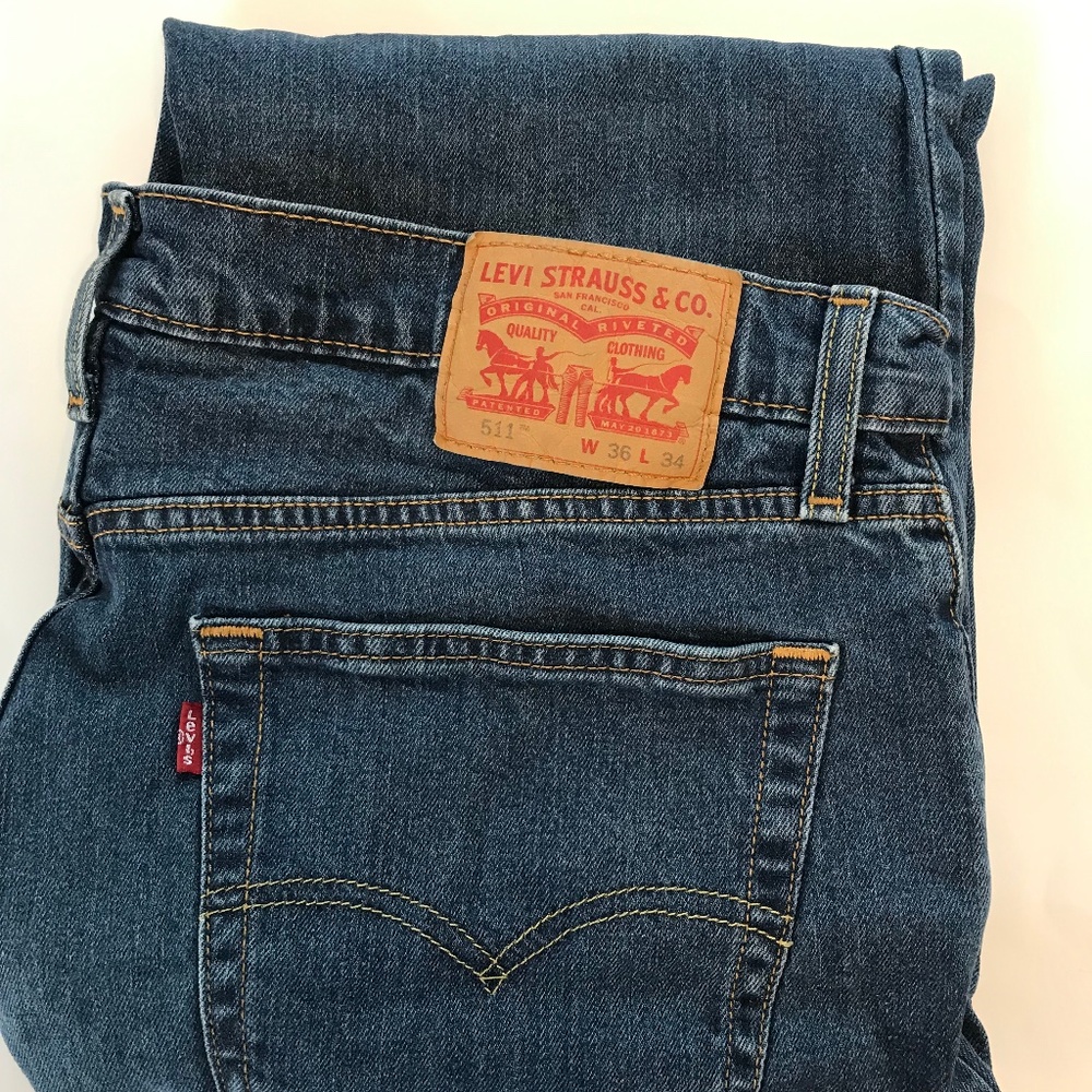 Levi's 511 Mens Slim Fit Jeans Size 36 x 34